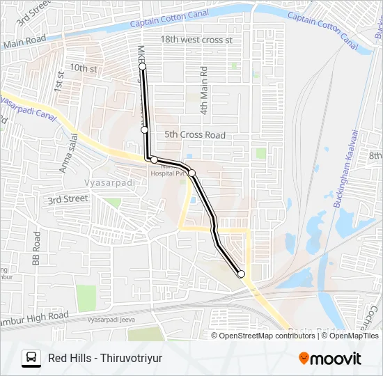 157 Bus Line Map