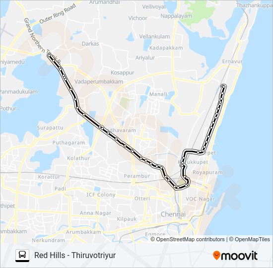 157 Bus Line Map