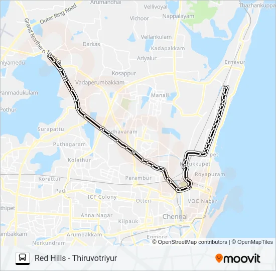 157 Bus Line Map