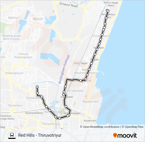 157 Bus Line Map