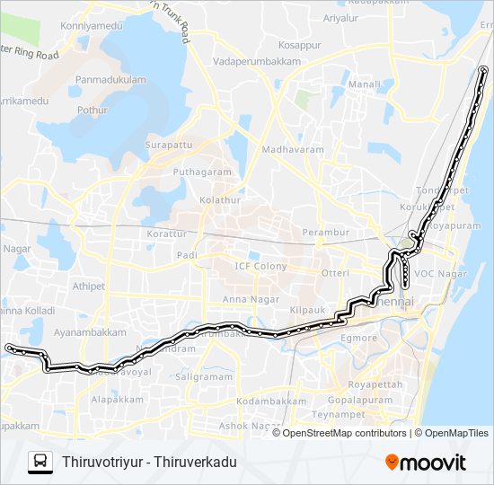 159 Bus Line Map