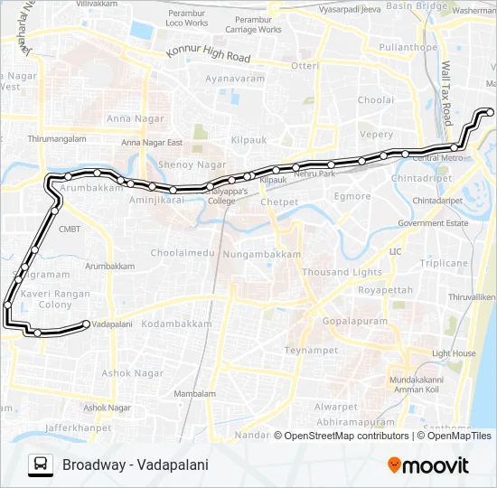 15F Bus Line Map