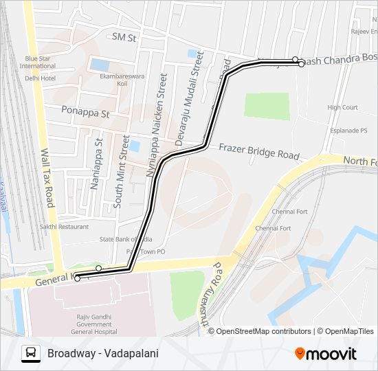 15F bus Line Map