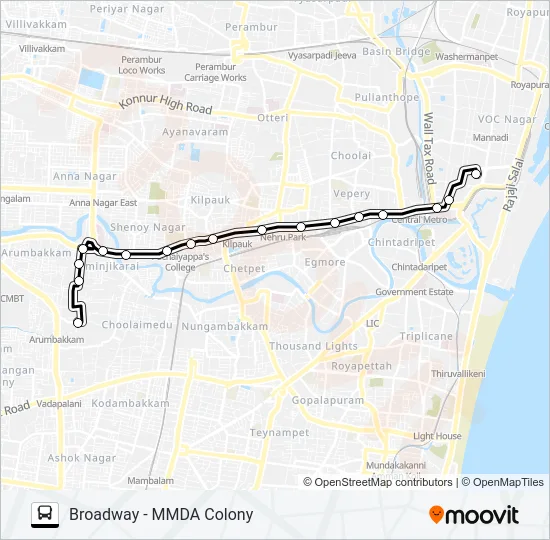 15G Bus Line Map