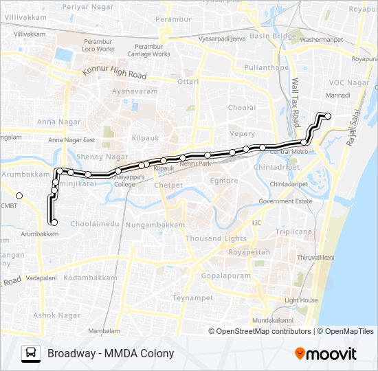 15G bus Line Map