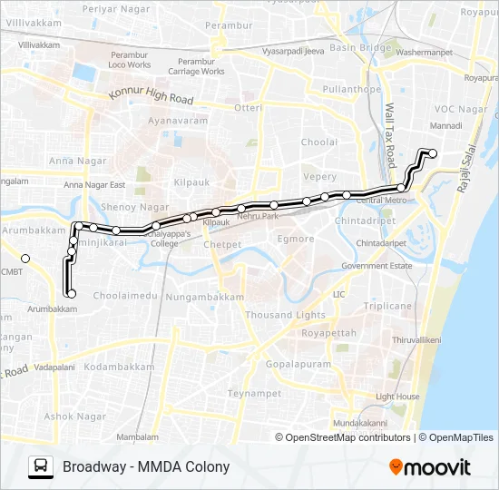 15G Bus Line Map