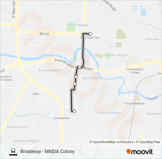 15G Bus Line Map