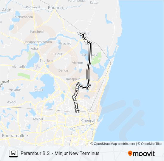 164 Bus Line Map