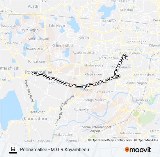 16J Bus Line Map