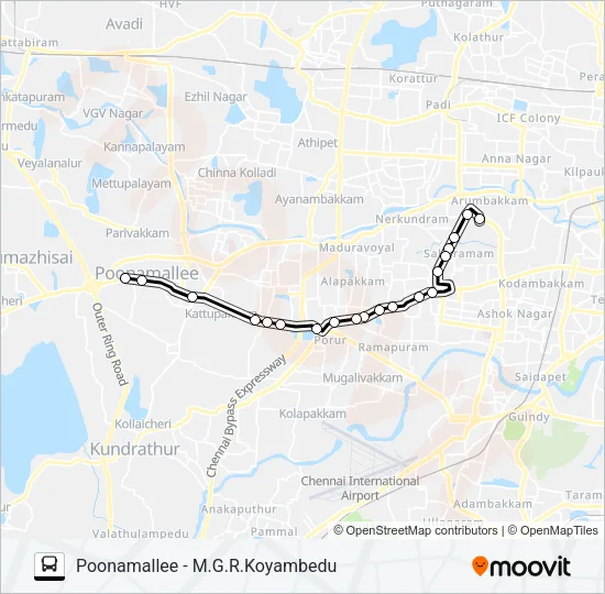 16J Bus Line Map