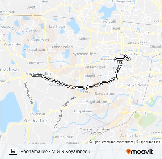 16J Bus Line Map