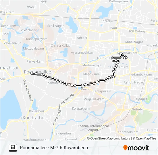 16J Bus Line Map
