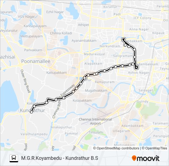 16K Bus Line Map