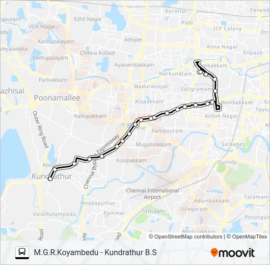 16K Bus Line Map