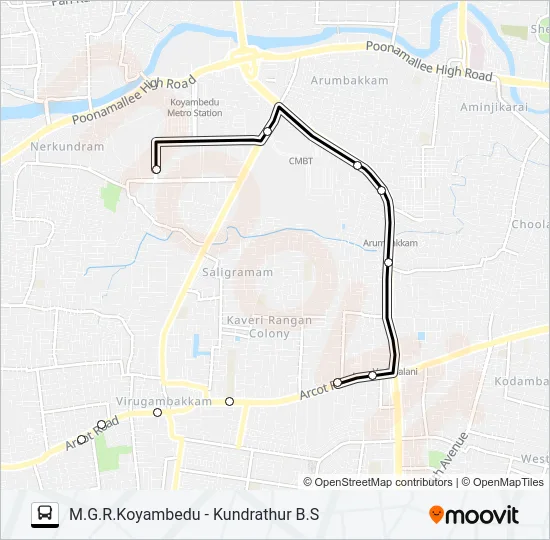 16K Bus Line Map
