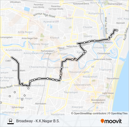 17D bus Line Map