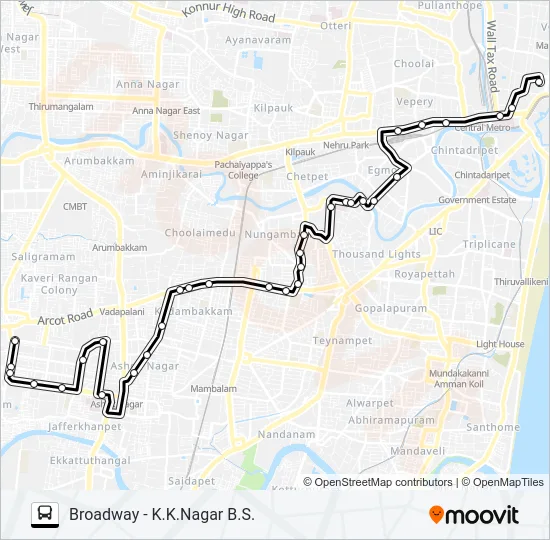 17D Bus Line Map