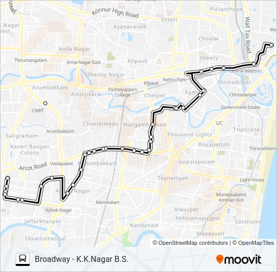 17D Bus Line Map