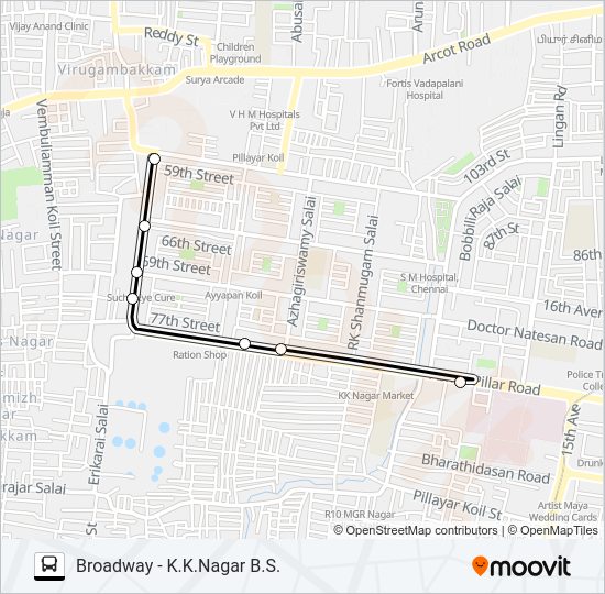 17D Bus Line Map