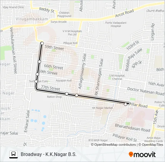 17D Bus Line Map