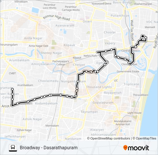 17K Bus Line Map