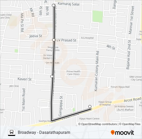 17K Bus Line Map