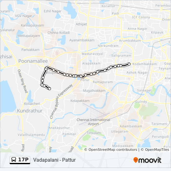 Chennai City Map With Bus Routes Pdf 17P Route: Schedules, Stops & Maps - Pattur (Updated)