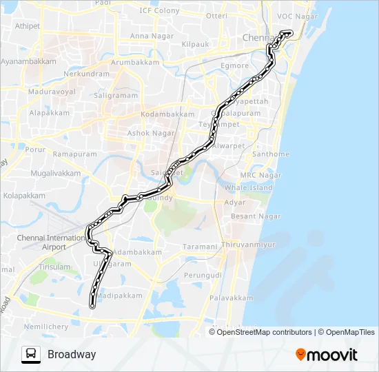 18D Bus Line Map