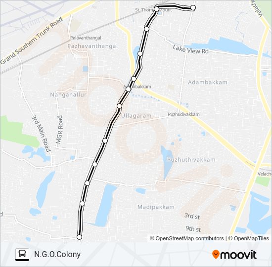 18D Bus Line Map