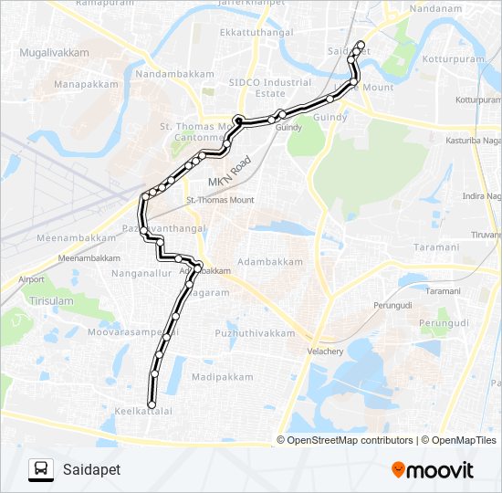 18D bus Line Map