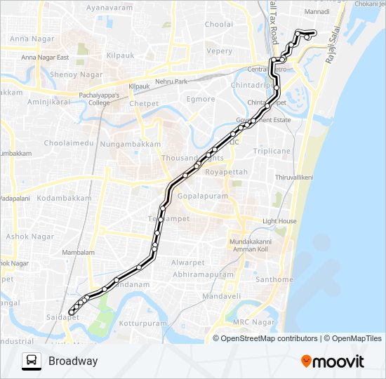 18D Bus Line Map