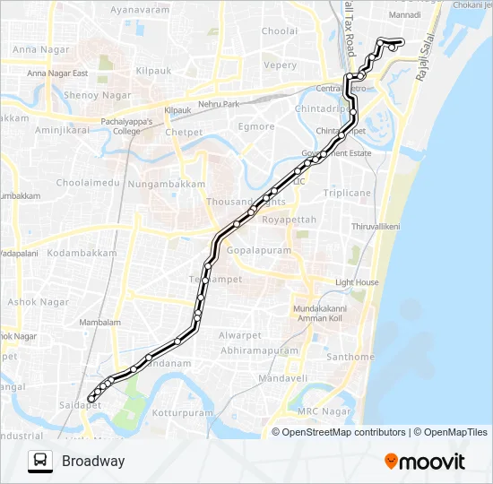 18D Bus Line Map