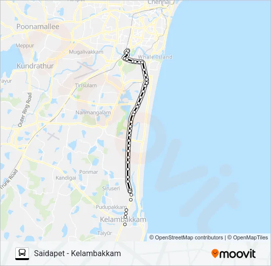19B Bus Line Map