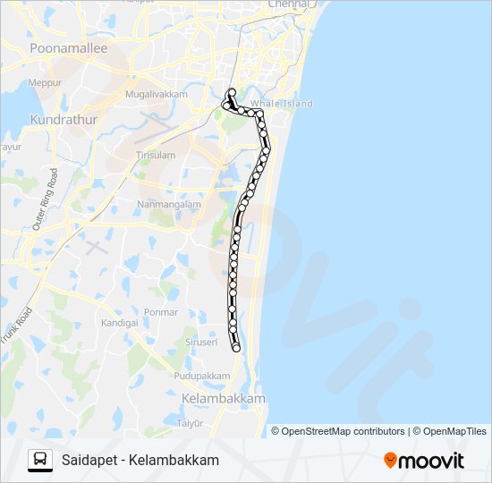 19B Bus Line Map