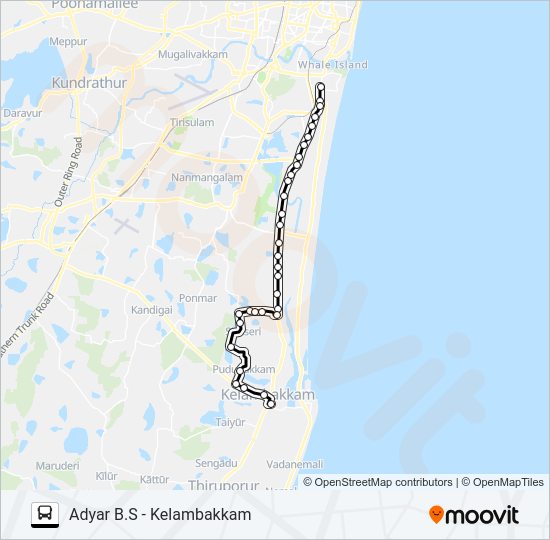 19P Bus Line Map