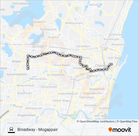 20A Bus Line Map