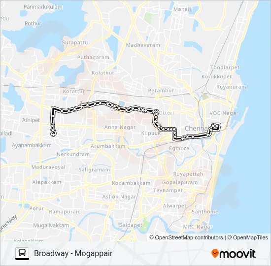 20A Bus Line Map