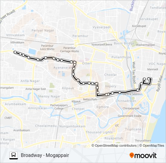 20A Bus Line Map