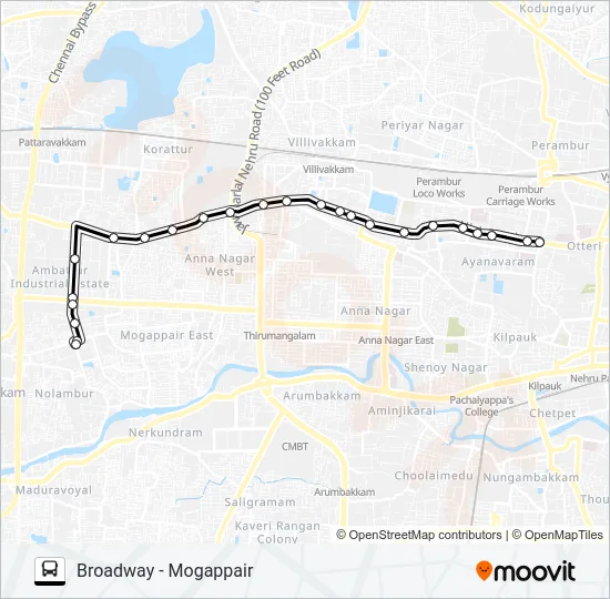 20A Bus Line Map