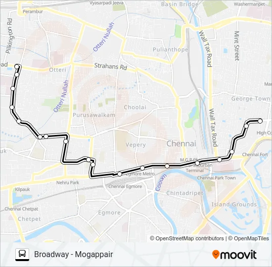 20A Bus Line Map