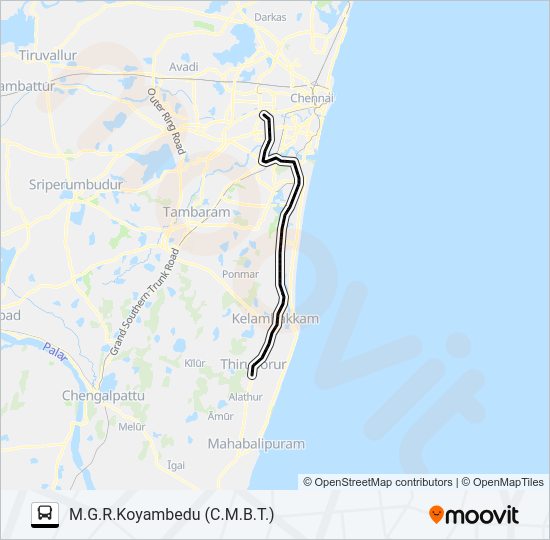 221 Bus Line Map