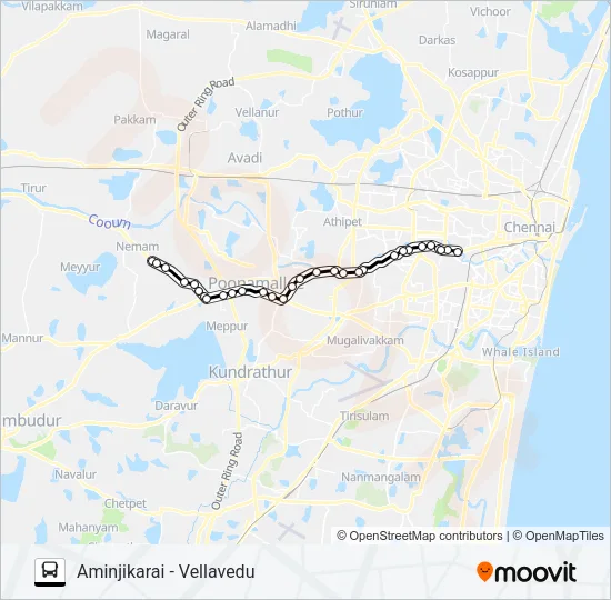 253 Bus Line Map