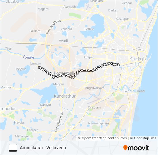 32b Route: Schedules, Stops & Maps - Korukkupet R.S (Updated)