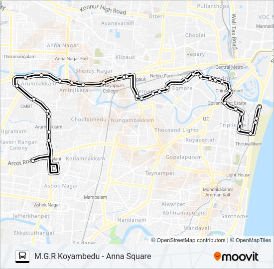 27B Bus Line Map