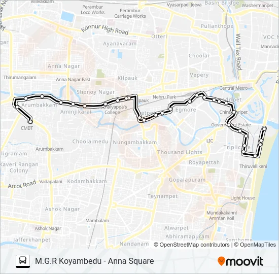 27B Bus Line Map