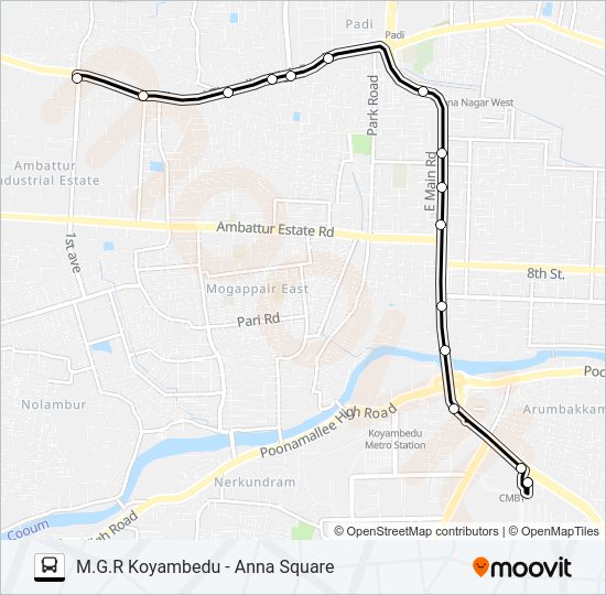 27B Bus Line Map