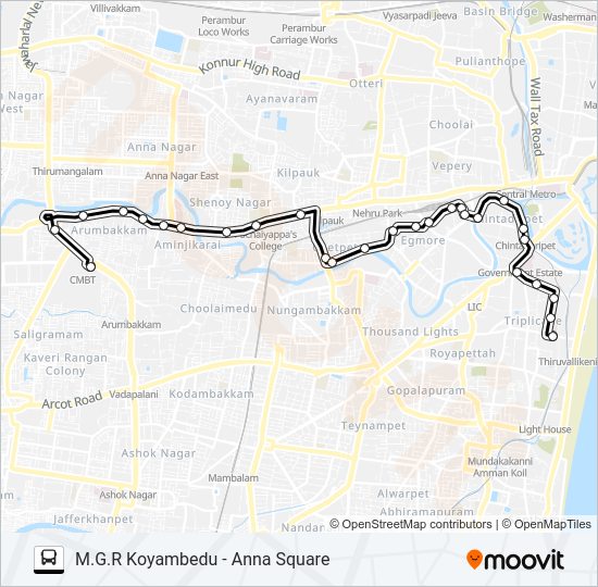 27B Bus Line Map