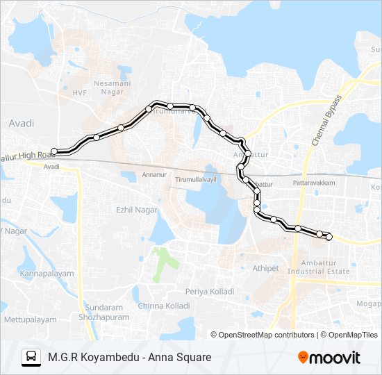 27B bus Line Map