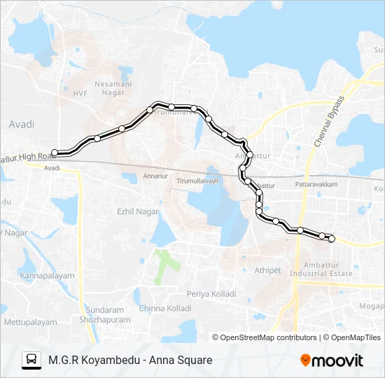 27B Bus Line Map