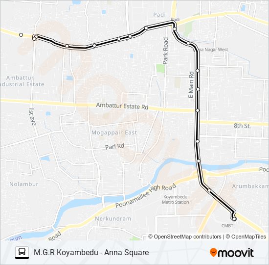 27B bus Line Map